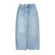 Front Slit Denim Skirt Women Long Jeans Skirt Front Slit Denim Skirt Women Long Jeans Skirt