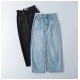 Front Slit Denim Skirt Women Long Jeans Skirt Front Slit Denim Skirt Women Long Jeans Skirt