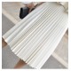 Elegant Pleated Skirt High Waist White Long Skirt Elegant Pleated Skirt High Waist White Long Skirt