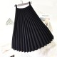 Elegant Pleated Skirt High Waist White Long Skirt Elegant Pleated Skirt High Waist White Long Skirt