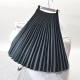 Elegant Pleated Skirt High Waist White Long Skirt Elegant Pleated Skirt High Waist White Long Skirt