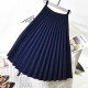 Elegant Pleated Skirt High Waist White Long Skirt Elegant Pleated Skirt High Waist White Long Skirt