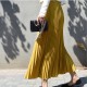 Casual Chiffon Flared High Waist Long Skirts Casual Chiffon Flared High Waist Long Skirts