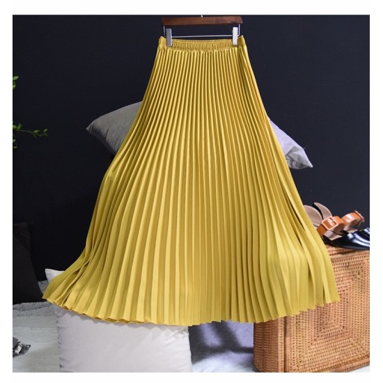 Casual Chiffon Flared High Waist Long Skirts Casual Chiffon Flared High Waist Long Skirts
