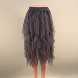 Fashion Elastic High Waist Pleated Long Midi Skirt