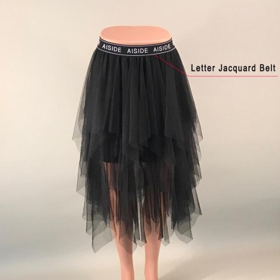 Fashion Elastic High Waist Pleated Long Midi Skirt Fashion Elastic High Waist Pleated Long Midi Skirt