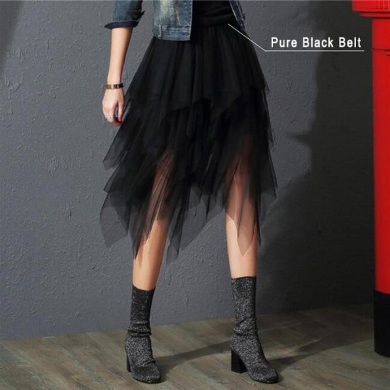 Fashion Elastic High Waist Pleated Long Midi Skirt Fashion Elastic High Waist Pleated Long Midi Skirt