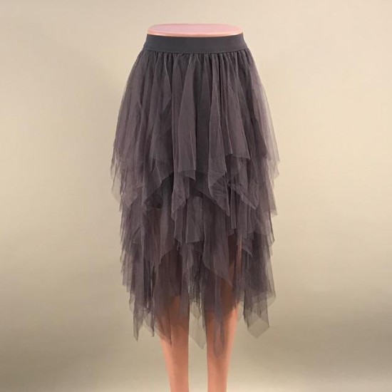Fashion Elastic High Waist Pleated Long Midi Skirt Fashion Elastic High Waist Pleated Long Midi Skirt