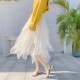Fashion Elastic High Waist Pleated Long Midi Skirt Fashion Elastic High Waist Pleated Long Midi Skirt