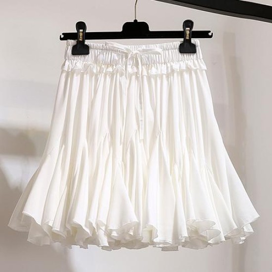 Chiffon Tutu Pleated Mini Sun School Skirt Chiffon Tutu Pleated Mini Sun School Skirt