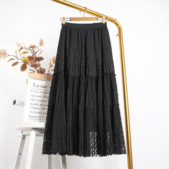 Hollow Out Long Lace Skirt Hollow Out Long Lace Skirt
