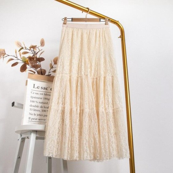 Hollow Out Long Lace Skirt Hollow Out Long Lace Skirt