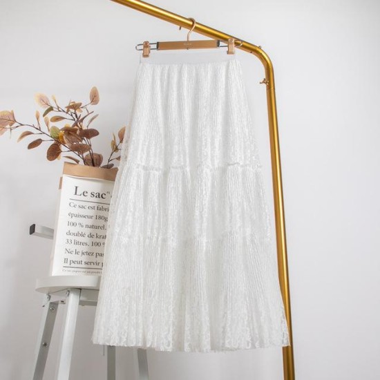 Hollow Out Long Lace Skirt Hollow Out Long Lace Skirt