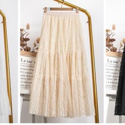 Hollow Out Long Lace Skirt