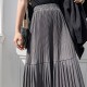 Elegant Solid Color Vintage High Waist Pleated Chic Skirt Elegant Solid Color Vintage High Waist Pleated Chic Skirt