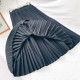 Elegant Solid Color Vintage High Waist Pleated Chic Skirt Elegant Solid Color Vintage High Waist Pleated Chic Skirt