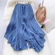 Elegant Solid Color Pleated Midi Skirt Elegant Solid Color Pleated Midi Skirt