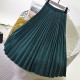 Elegant Suede Pleated Midi Skirt Elegant Suede Pleated Midi Skirt