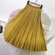 Elegant Suede Pleated Midi Skirt Elegant Suede Pleated Midi Skirt