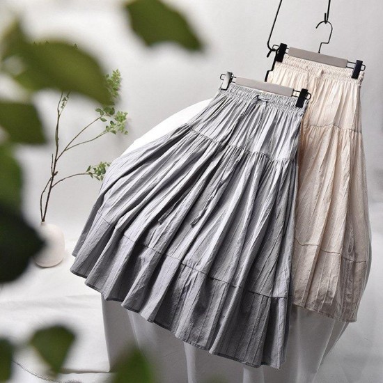 Elegant Vertical Stripes Lace-up A-Line Midi Skirt Elegant Vertical Stripes Lace-up A-Line Midi Skirt