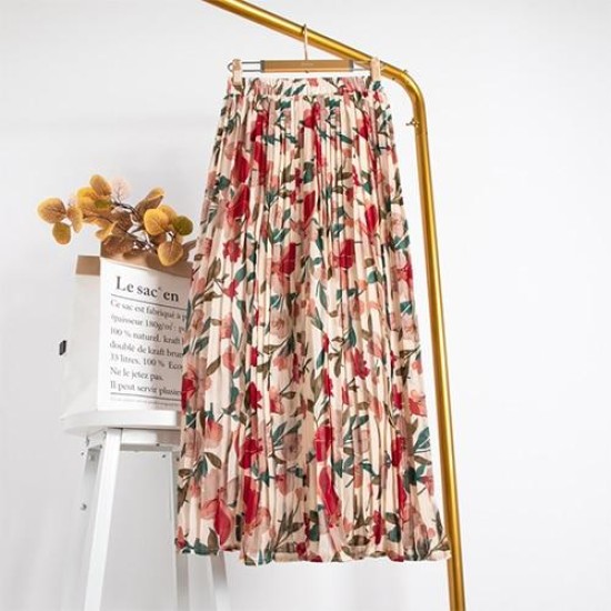 Elegant Chiffon Pleated High Waist Maxi Skirt Elegant Chiffon Pleated High Waist Maxi Skirt