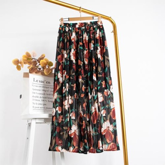 Elegant Chiffon Pleated High Waist Maxi Skirt Elegant Chiffon Pleated High Waist Maxi Skirt