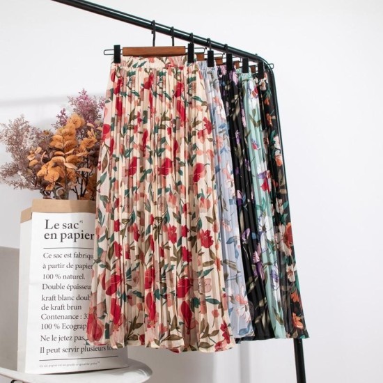 Elegant Chiffon Pleated High Waist Maxi Skirt Elegant Chiffon Pleated High Waist Maxi Skirt