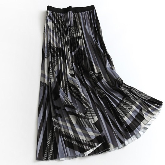 Fashion Midi Long Pleated Skirt Women Style Mid-Length Fashion Midi Long Pleated Skirt Women Style Mid-Length