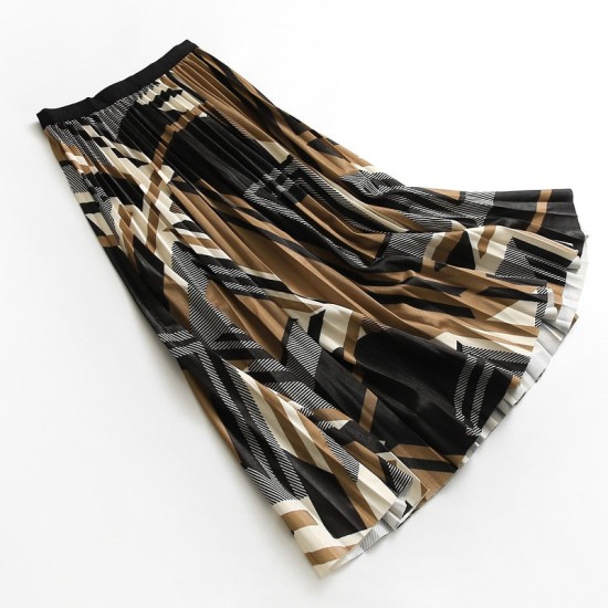 Fashion Midi Long Pleated Skirt Women Style Mid-Length Fashion Midi Long Pleated Skirt Women Style Mid-Length