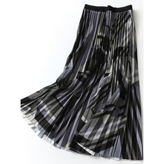 Fashion Midi Long Pleated Skirt Women Style Mid-Length Fashion Midi Long Pleated Skirt Women Style Mid-Length