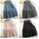 Fashion Elastic High Waist Single Breasted Bowknot Pleated Mid-Skirt Fashion Elastic High Waist Single Breasted Bowknot Pleated Mid-Skirt