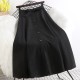Fashion Elastic High Waist Single Breasted Bowknot Pleated Mid-Skirt Fashion Elastic High Waist Single Breasted Bowknot Pleated Mid-Skirt