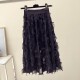 Fashion Tassels Skirts Thin A-line Feathers Empire Solid Fashion Tassels Skirts Thin A-line Feathers Empire Solid