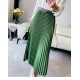 Fashion Diamond Beaded Satin Midi Long Pleated Skirt Women Style High Waist Fashion Diamond Beaded Satin Midi Long Pleated Skirt Women Style High Waist