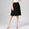 High Waist Pleated Solid Color Chiffon Vintage Skirt
