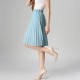High Waist Pleated Solid Color Chiffon Vintage Skirt High Waist Pleated Solid Color Chiffon Vintage Skirt