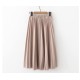 High Waist Solid Color Pleated Causal Midi Skirt High Waist Solid Color Pleated Causal Midi Skirt
