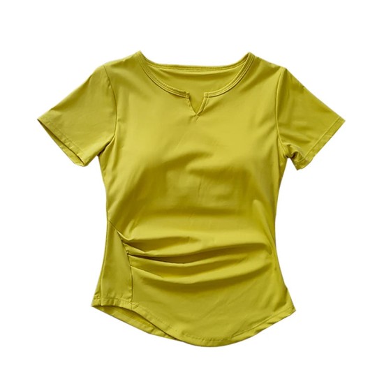 V-neck Yoga Suit Short Sleeve Women's Gym Fitness Top V-neck Yoga Suit Short Sleeve Women's Gym Fitness Top