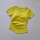 V-neck Yoga Suit Short Sleeve Women's Gym Fitness Top V-neck Yoga Suit Short Sleeve Women's Gym Fitness Top
