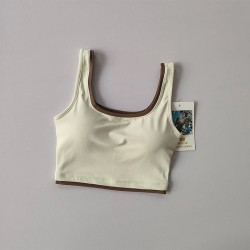 Contrast U-Shaped Sports Bra Yoga Tank Top