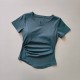 V-neck Yoga Suit Short Sleeve Women's Gym Fitness Top V-neck Yoga Suit Short Sleeve Women's Gym Fitness Top