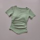 V-neck Yoga Suit Short Sleeve Women's Gym Fitness Top V-neck Yoga Suit Short Sleeve Women's Gym Fitness Top