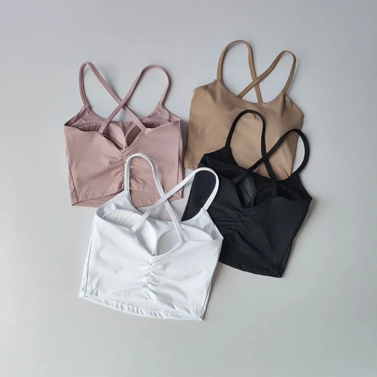 Sports Bra Women with Cross Shaped Back and Side Fitness Bra Sports Bra Women with Cross Shaped Back and Side Fitness Bra