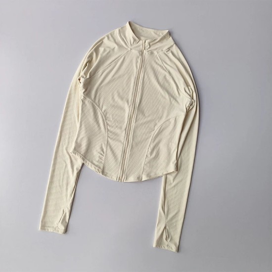 Slim Fit Sports Coat Shirts Jacket Elastic Yoga Fitness Women's Outdoor Slim Fit Sports Coat Shirts Jacket Elastic Yoga Fitness Women's Outdoor