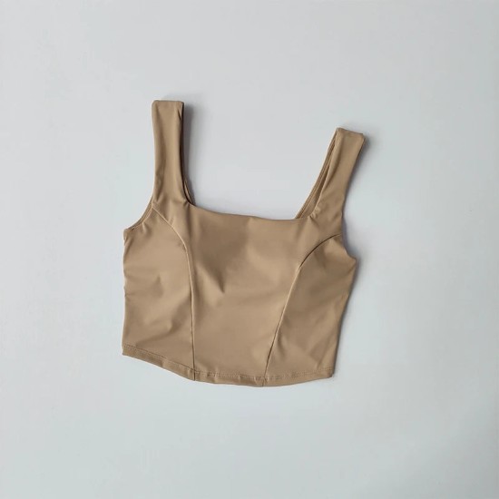 One-piece Cup Cross Back Sports Bra Tank Top One-piece Cup Cross Back Sports Bra Tank Top