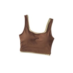 Contrast U-Shaped Sports Bra Yoga Tank Top
