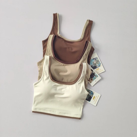 Contrast U-Shaped Sports Bra Yoga Tank Top Contrast U-Shaped Sports Bra Yoga Tank Top