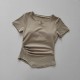 V-neck Yoga Suit Short Sleeve Women's Gym Fitness Top V-neck Yoga Suit Short Sleeve Women's Gym Fitness Top