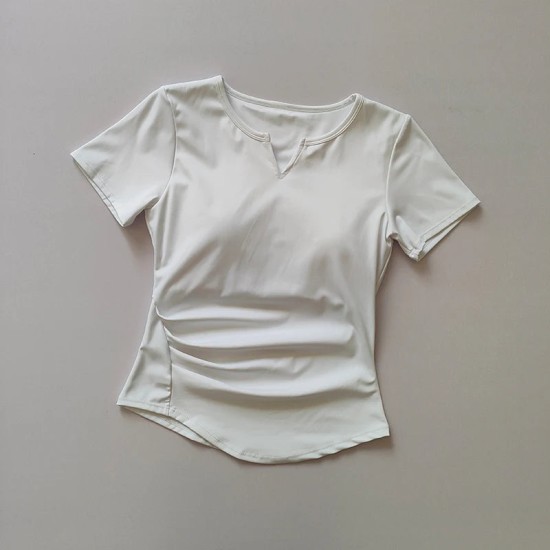 V-neck Yoga Suit Short Sleeve Women's Gym Fitness Top V-neck Yoga Suit Short Sleeve Women's Gym Fitness Top