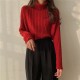 Turtleneck Women Colors Pullover Casual Loose Knit Long Sweaters Turtleneck Women Colors Pullover Casual Loose Knit Long Sweaters
